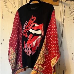 Up cycled Rolling Stones tour tee